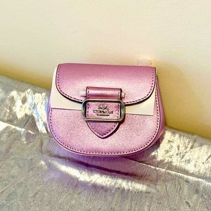 NEW Coach Women’s Mini Crossbody Metallic Pink / Fuchsia